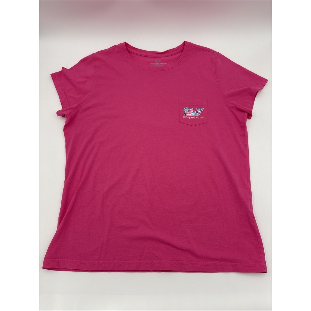 Vineyard Vines Women's T-Shirt Top Pink Neon Sz Large